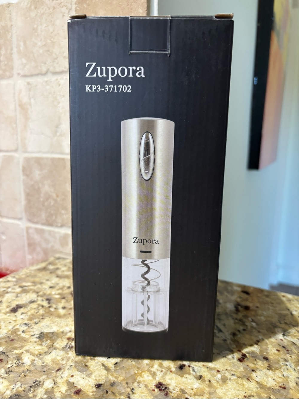 Silver Electric Wine Opener - One-Touch Cork Removal